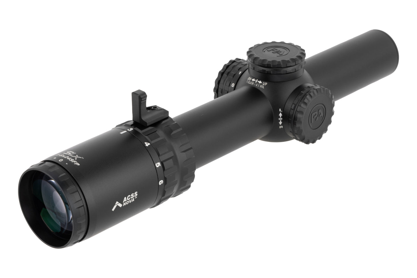 Primary Arms SLx 1-6x24mm SFP Rifle Scope Gen IV - Illuminated ACSS Nova Fiber Wire Reticle - Red Dot Bright™