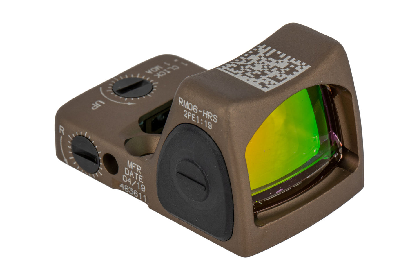 Trijicon RMR Type 2 HRS Adjustable LED Reflex Sight - 3.25 MOA Dot - Hard Anodized Coyote Brown